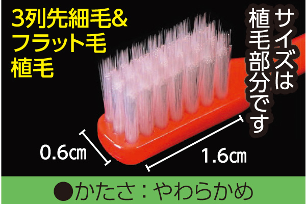 歯医者さんが考えた密毛先細毛歯ブラシ