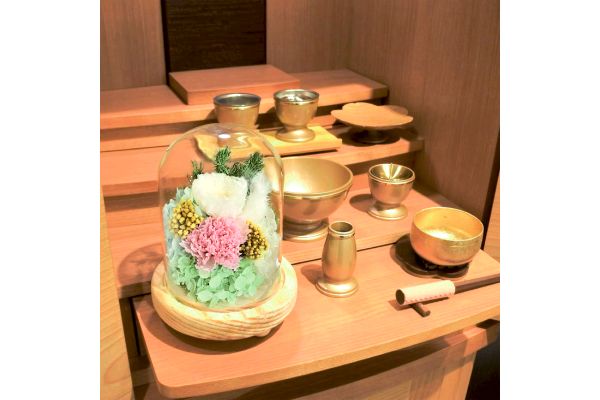 ガラスドームアレンジメント　花織