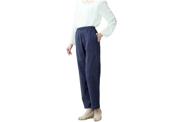 綿100％涼やかしじらパンツ