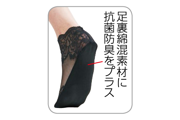 抗菌防臭シースルーソックス