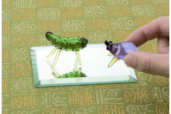 ちょこっと飾れるガラスの精霊馬セット