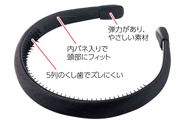 痛くなりにくい　ソフトフィットカチューシャ