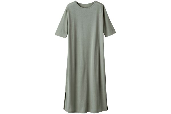デイリーコットンすぽっとかぶるＴシャツワンピース