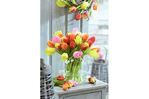お花屋さんの切り花チューリップ