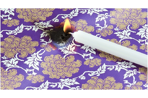 フリーカット防炎仏壇シート　紫菊