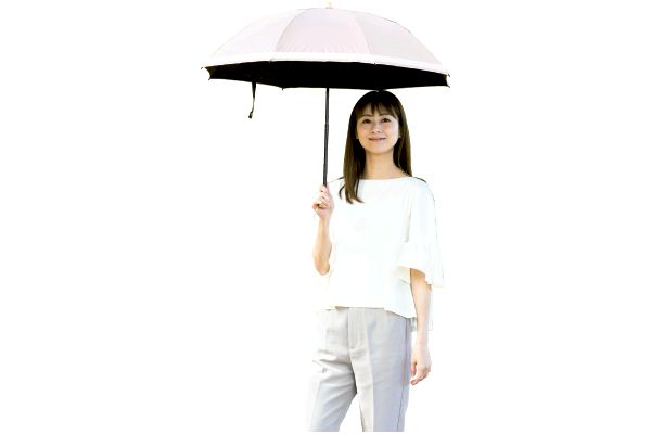 ＵＶ遮熱遮光折傘　リボン