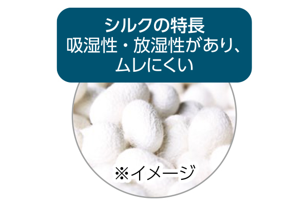内側シルク　二重編ぽこポカウォーマー