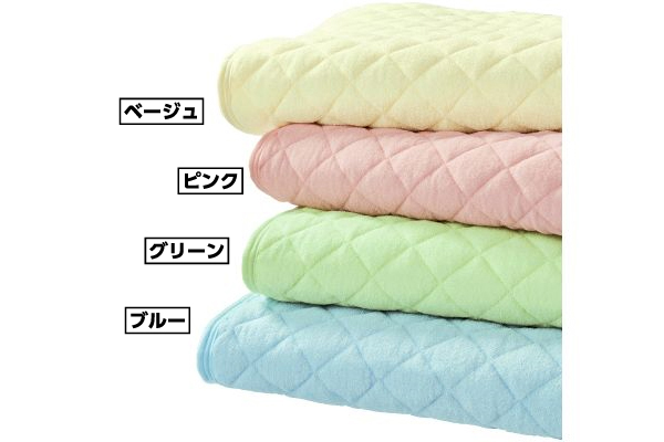 置くだけピタッと！綿パイル敷きパッド　キング