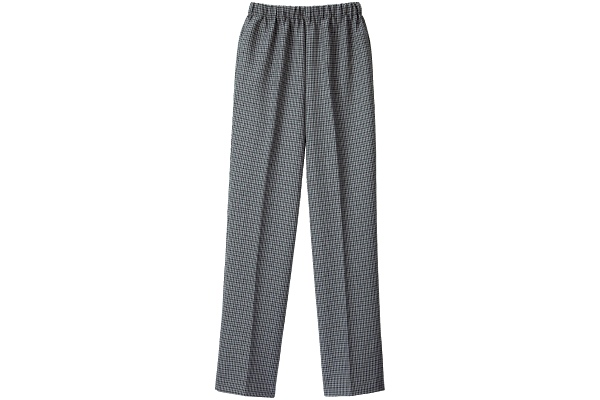 股上深めウール調総ゴムパンツ 股下５８ｃｍ　Ｍグレー