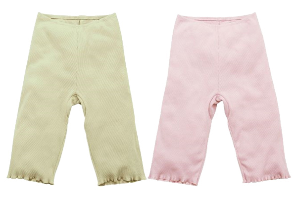 【ネット限定】ゴムが肌に当たらない綿100%深ばきショーツ5分丈 (2色組) M