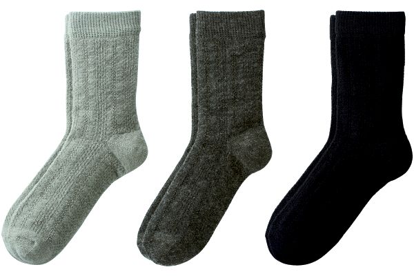 裏起毛あったかクルーソックス