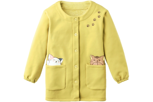 まるで毛布のようなかっぽう着 M〜Lカラシ