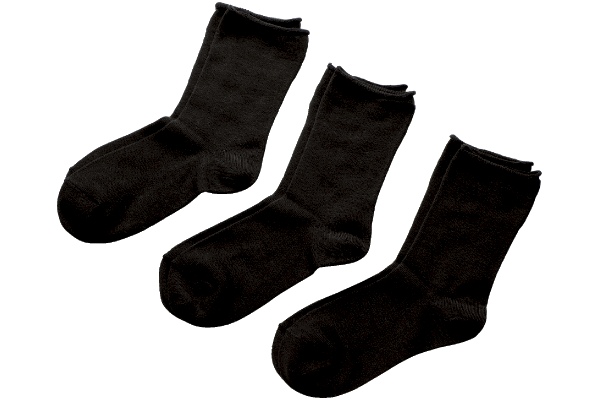 黒の口ゴムゆったり　あったかソックス