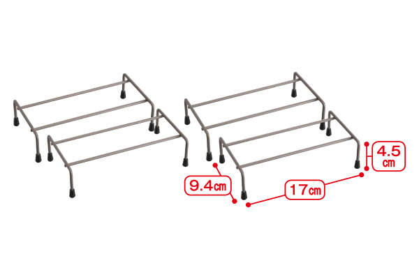 【ネット限定】通気性がよくなるプランタースタンド　　2セット　4個組　