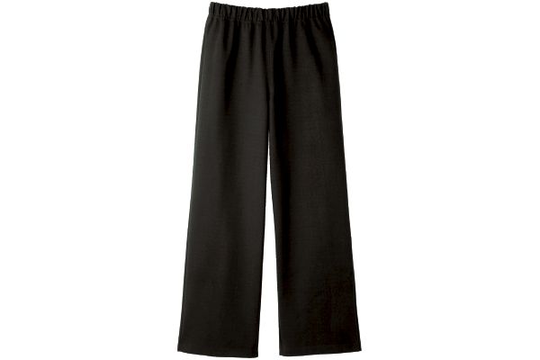 まるでウールのような裏起毛ゆったりストレートパンツ Ｍブラック