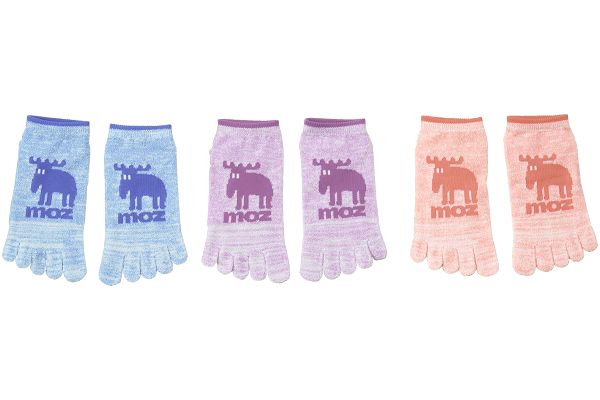 [ｍｏｚ]タオルタッチ５本指スニーカー丈ソックス