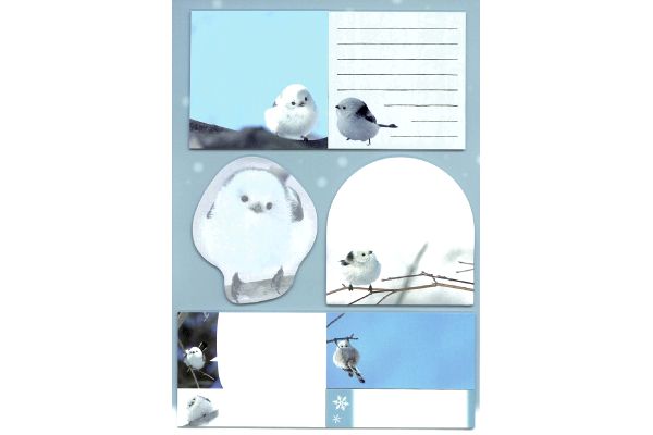雪の妖精シマエナガふせんＢＯＯＫ