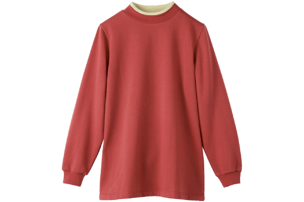 裏起毛あったかスエットチュニック Mクランベリー