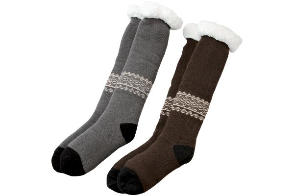 【ネット限定】内側ボアであったかハイソックス　（２色組　22〜25cm）　　