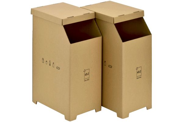 物が置けるダンボールゴミ箱４５Ｌ