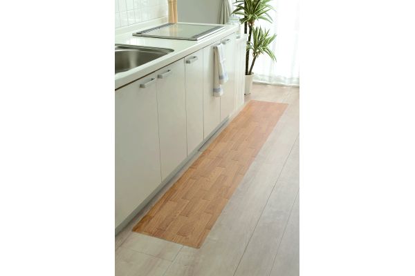 防炎　木目調クッションフロアマット