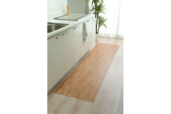 防炎　木目調クッションフロアマット