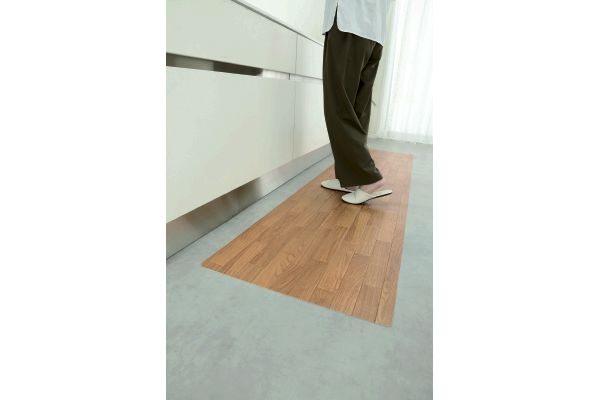防炎　木目調クッションフロアマット