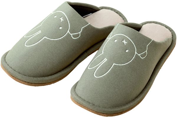[ミッフィー]ふんわりクッションルームスリッパ チャコールグレー