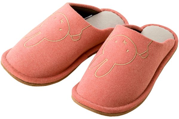 [ミッフィー]ふんわりクッションルームスリッパ オレンジモーブ