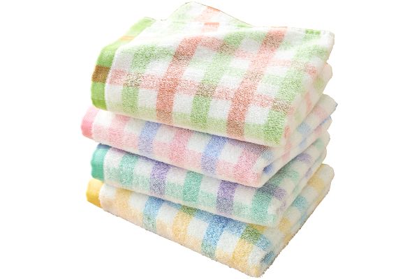 やわらかファインチェックフェイスタオル