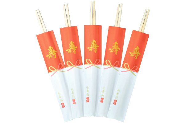 国産ひのき祝箸　紅白結び