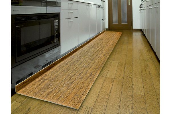 キッチンマット 57×285ｃｍブラウン