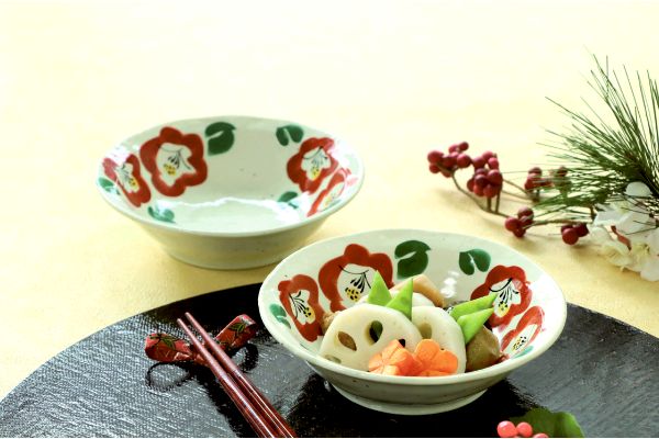 [美濃焼]つばき多用鉢