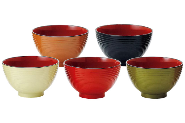 [山中塗]和模様食洗機対応汁椀 