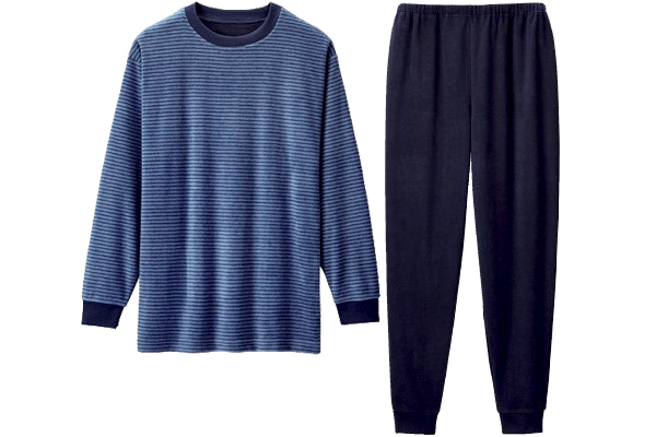 軽くてふわりフリースホームウェア（メンズ） Ｍダークブルー