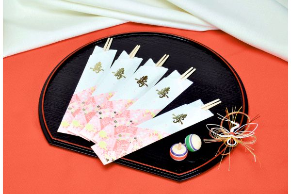 国産ひのき祝箸　舞扇