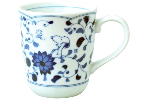 [スヌーピー]藍唐草マグ