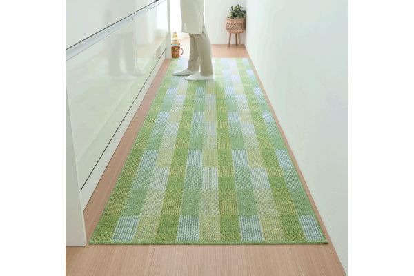 泉州産キッチンマット　アップルグリーン ジャンボ８０×２４０ｃｍ