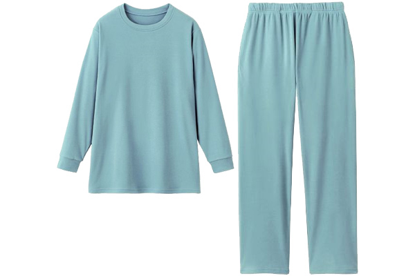 伸びのび楽ちんやわらかルームウエア Ｍ〜Ｌブルーグリーン