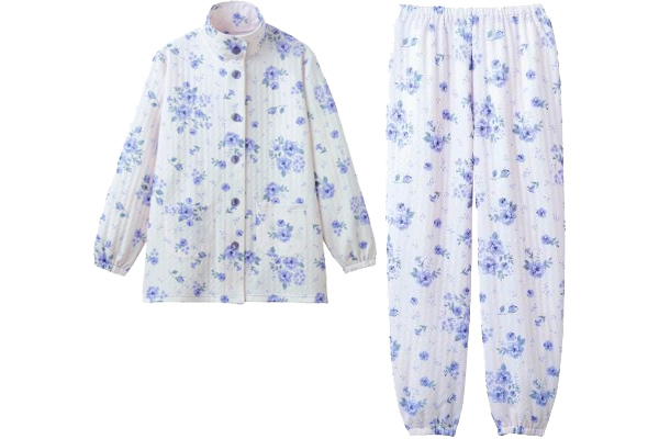 楽らくゆったりキルトパジャマ Ｍパープル系