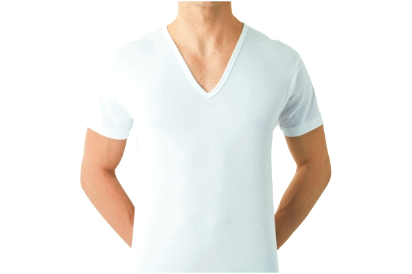 [グンゼＭＥＮ’Ｓ肌着]肌にやさしい綿100％ 半袖Ｖ首 （2枚組）Ｍホワイト