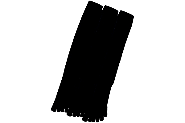 黒の5本指ハイソックス