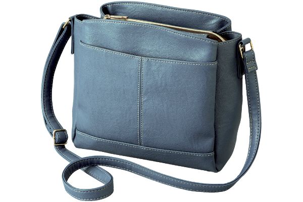 すっきり整頓お出かけショルダーバッグ グレイッシュブルー