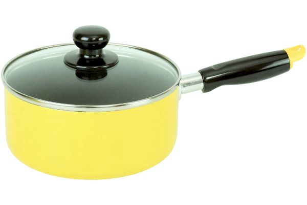 [カナリヤ]ガラス蓋付き片手鍋