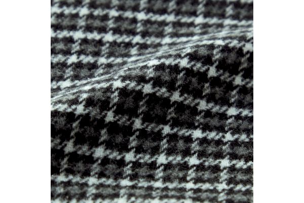 【ネット限定】内側シャギーの暖かツイード調帽子　　ブラック系