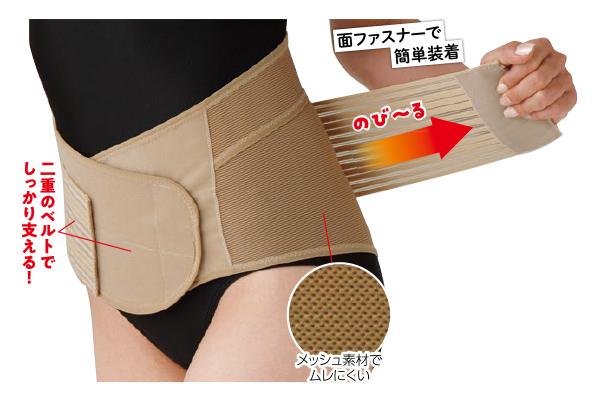 薄くても腰をしっかり支えるコルセット