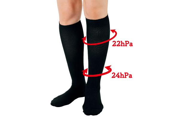 ぴったりフィット着圧ハイソックス