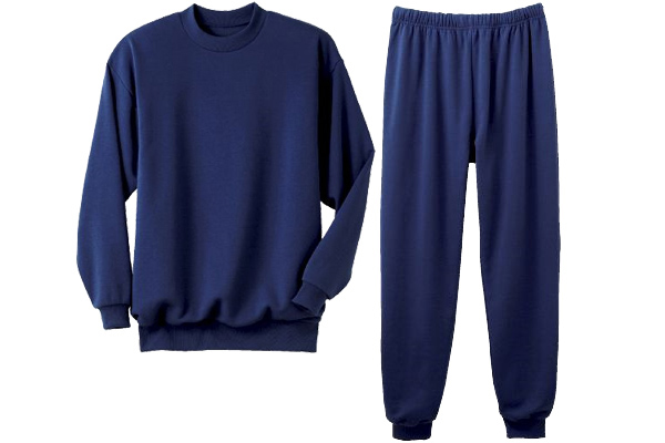 裏起毛パジャマ （男性用）Ｍ〜Ｌネイビー