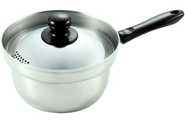 くるめん亭のふきこぼれにくい鍋　片手鍋