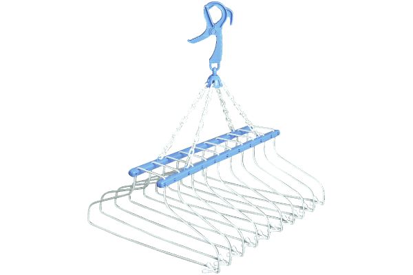 【ネット限定】10連ハンガー ブルー　　　